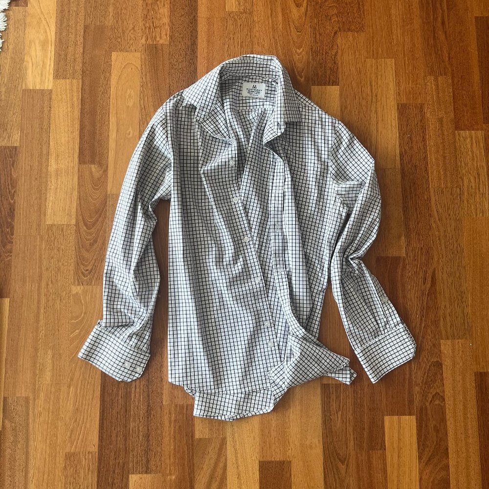 Mizzen+Main Dress Shirt - Medium Trim Fit - White / Purple / Blue